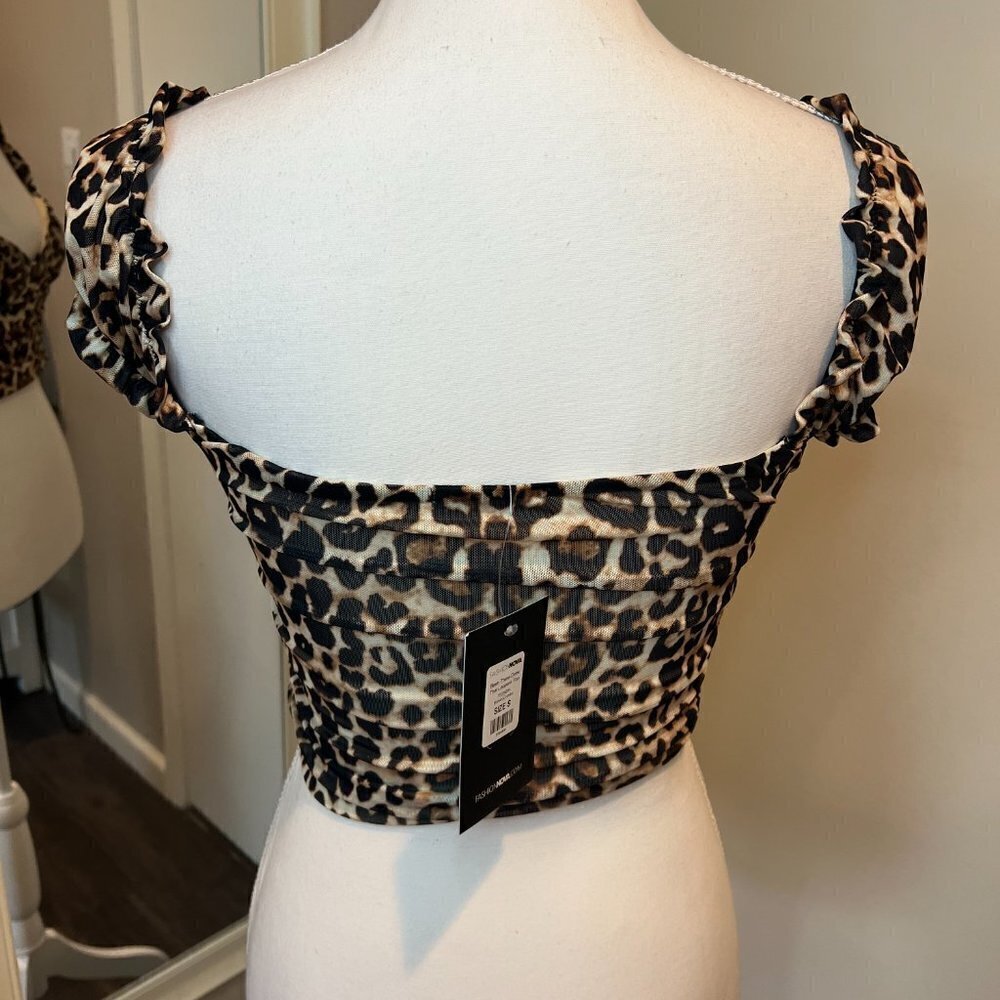 NWT Fashion Nova Been There Done That Leopard Top, Size Small - Picture 9 of 13